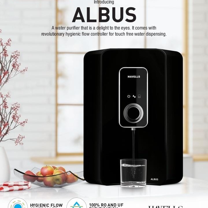 HAVELLS ALBUS RO+UF+ ACTIVE COPPER ZINC TECHNOLOGY WITH PH BALANCE
